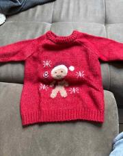 Pull rouge Noël 18 mois 