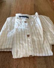 Robe crème lignée 7/9 ans 