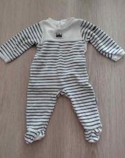Pyjamas a ligne blanc et bleu absorba 3 mois 