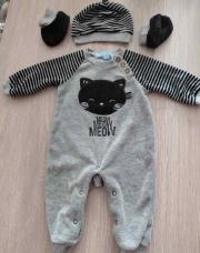 Ensemble pyjamas bonnet chaussons trafic 3 mois 
