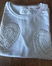 T shirt cœur brodé Zara 6 ans 