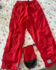 Pantalon de pluie rouge 8ans 