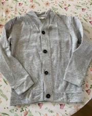 Gilet gris H&m boutonné 134/140 8/10 ans 