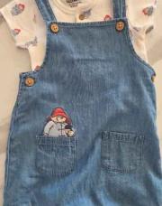 Ensemble Paddington 6-9mois salopette et body