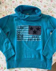 Sweat-shirt turquoise tape à l’œil 10ans 140