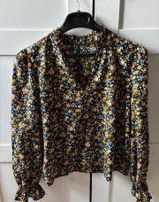 M.Blouse fleurs jaune et bleu - taille M