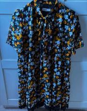 M. Robe noir à fleurs 