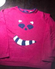 Pull rouge raton okaidi 6 ans