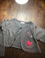 Gilet gris oiseau du pareil au même 5 ans 