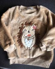 Pull marron hérisson c&a 4 ans