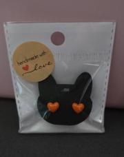 puces orange (acier hypoallergénique)