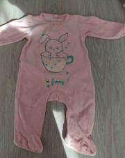 Pyjamas rose lapin in extenso taille 62 