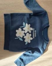 Pull bleu fleurs primark taille 68 
