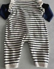 Ensemble rayé zeeman bleu marine 6 mois 