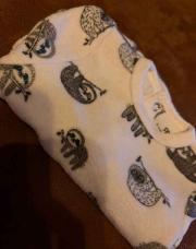 Pyjama singe blanc gris 0 mois 