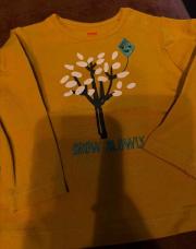 T shirt longue manche jaune arbre 1 mois hema