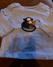 T shirt bleu singe 1 mois 