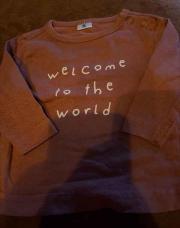 T shirt brun word 1 mois 