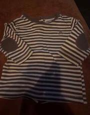 T shirt ligne bleu voiture 1 mois 