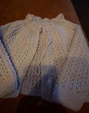 Gillet laine bleu claire 1 mois 