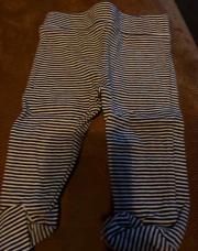 Legging pied lignée bleu 1 mois 