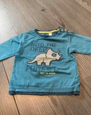 T-shirt bleu dinausaure obaibi 18m