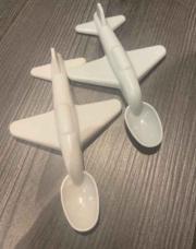 Lot 2 cuillères avion 