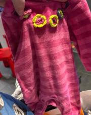 Pyjama vintage, orchestra rose T3mois