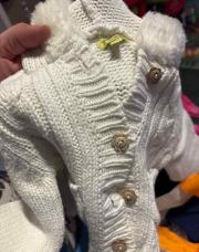 Gilet blanc graine de blé T3mois