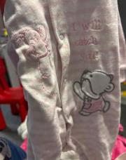 Pyjama Baby club rose et blanc T62