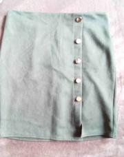 Jupe kaki boutons 40