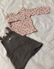 Salopette jupe avec t-shirt chat