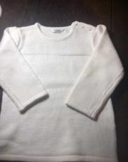 Pull blanc laine kidkanai 4 ans 