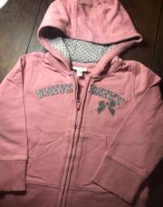 Gilet sweat rose capuche vert baudet 4 ans 