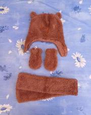 Ens bonnet+moufles+écharpe 12 mois