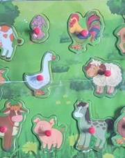 Puzzle à encastrement animaux de la ferme 