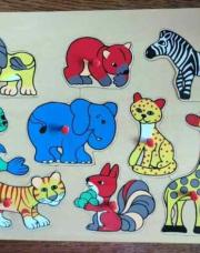 Puzzle à encastrement animaux d'Afrique 
