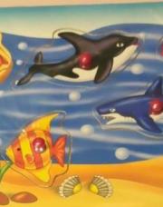 Puzzle à encastrement animaux de la mer 