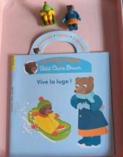 Petit Ours Brun et ses 2 figurines Vive la luge Ed Bayard 