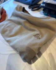 Pull beige voiture 98 cm 