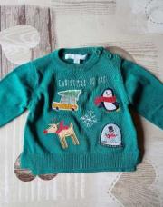 Pull vert Noël 6 mois