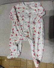 Pyjama une pièce, cerise