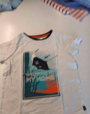T-shirt  MC 5A Okaidi welcome to my home raie