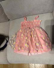 Robe, rose, fleurs