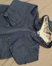 Gilet bleu foncé et gris 