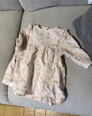 Robe blanc, cassée, fleurs