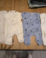 TAO - Lot de 4 pyjamas velours (bleu/blanc/gris) - 53cm