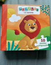 Livre puzzles la savane 