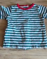 T-shirt vert et blanc 3 mois