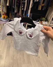 Pull blanc papillon 